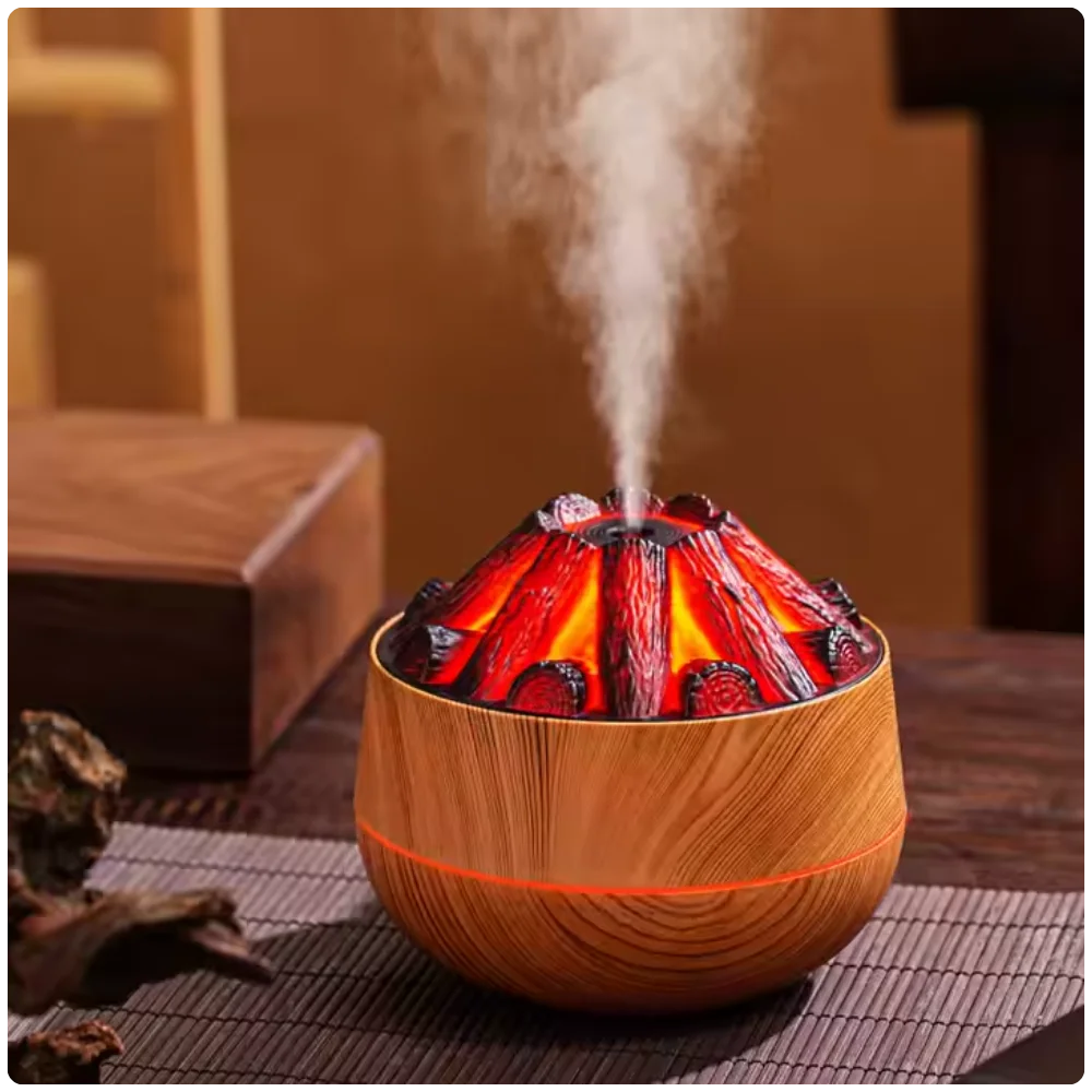 Charcoal Flame Effect Humidifier – 300ML
