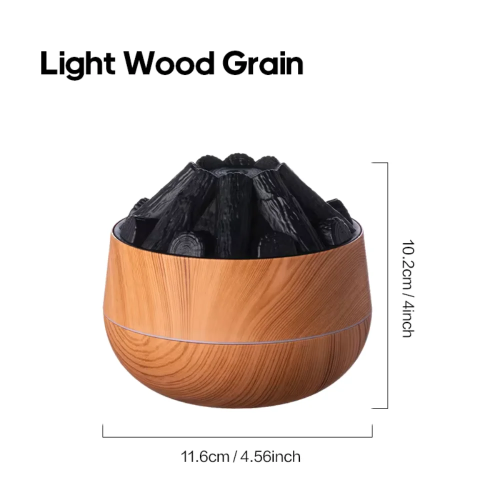 Charcoal Flame Effect Humidifier – 300ML