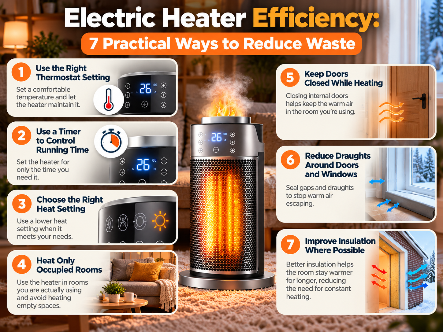electric heater efficiency practical ways to reduce wasted heating